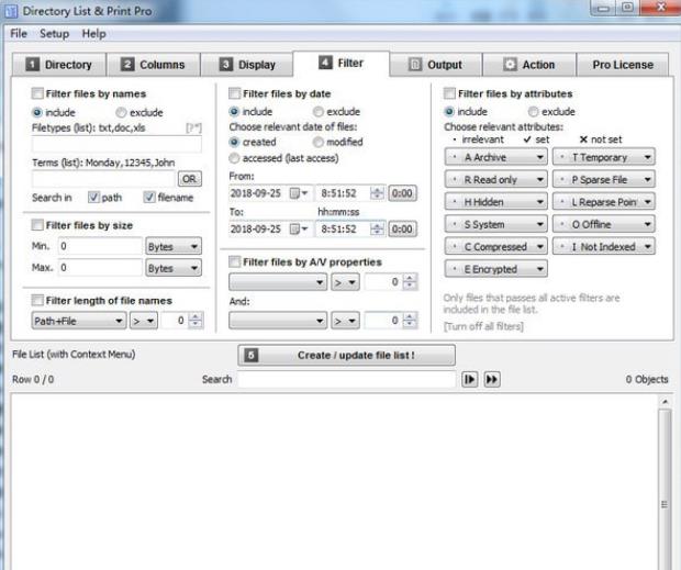 Directory List&Print Pro免费版 v4.19截图1